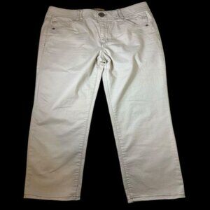 Democracy Ab Technology Women's White Frayed Hem Pants Jeans - Size 10